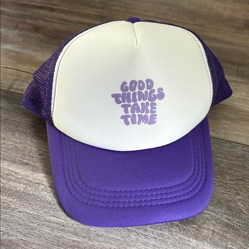Good Things Take Time Cap Unisex purple - Picture 5 of 6